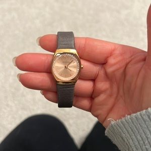 Skagen rose gold and grey watch